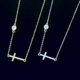 Cross 925 Sterling Silver Moissanite Necklace - Trendsi - Flyclothing LLC