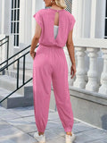 Backless Drawstring Waist Jumpsuit - Trendsi - Flyclothing LLC