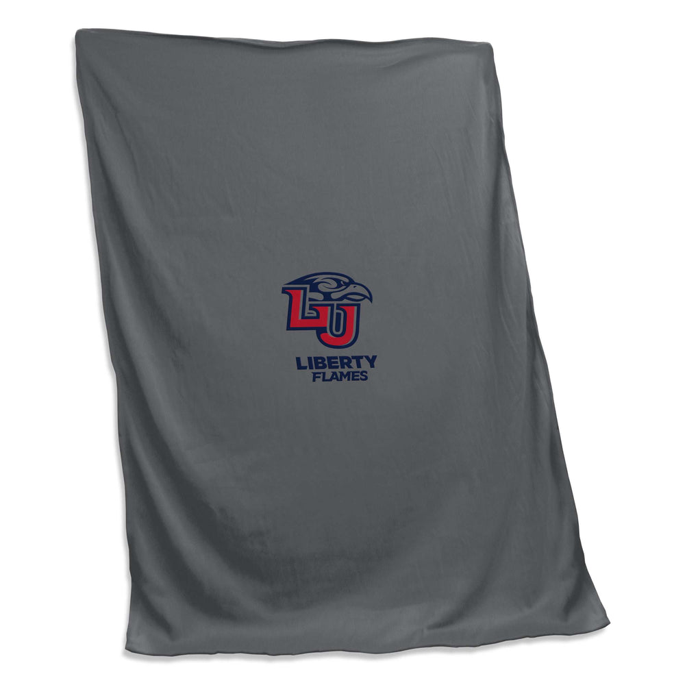 Liberty Univ Charcoal Sweatshirt Blanket (Screened) - Logo Brands - Flyclothing LLC