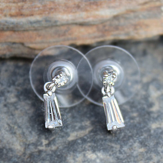 LOA1383 - Rhodium Plating Brass Earrings with AAA Grade CZ in Clear - Alamode - Flyclothing LLC