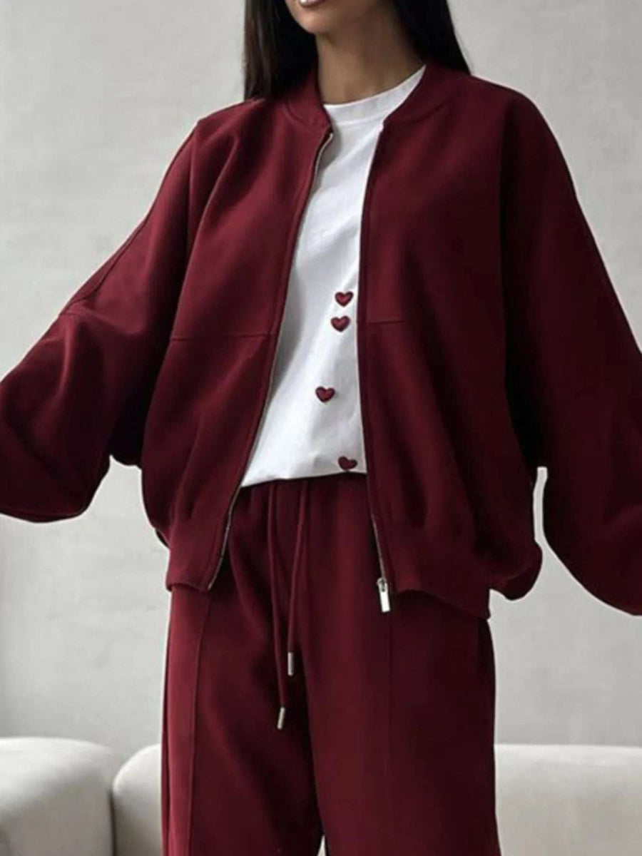 Plus Size Heart Round Neck Short Sleeve T-Shirt - Trendsi - Flyclothing LLC