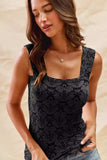 SO ME Floral Jacquard Seamless Tank Top - Trendsi - Flyclothing LLC
