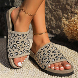 Leopard Open Toe Sandals - Trendsi - Flyclothing LLC