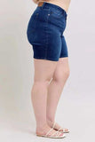 Judy Blue Full Size High Waist V-Front Bermuda Plus Size - Trendsi - Flyclothing LLC
