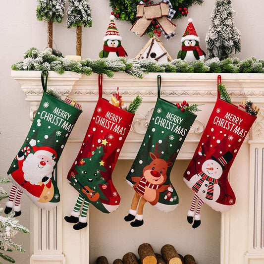Printed Christmas Stocking Hanging Widget - Trendsi - Flyclothing LLC