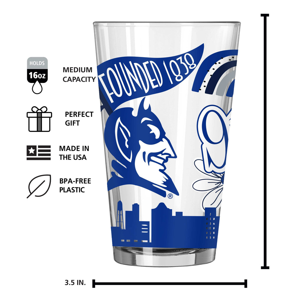 Duke 16oz Native Pint Glass - Logo Brands - Flyclothing LLC