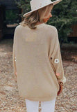 HELLO Flower Round Neck Long Sleeve Sweater - Trendsi - Flyclothing LLC