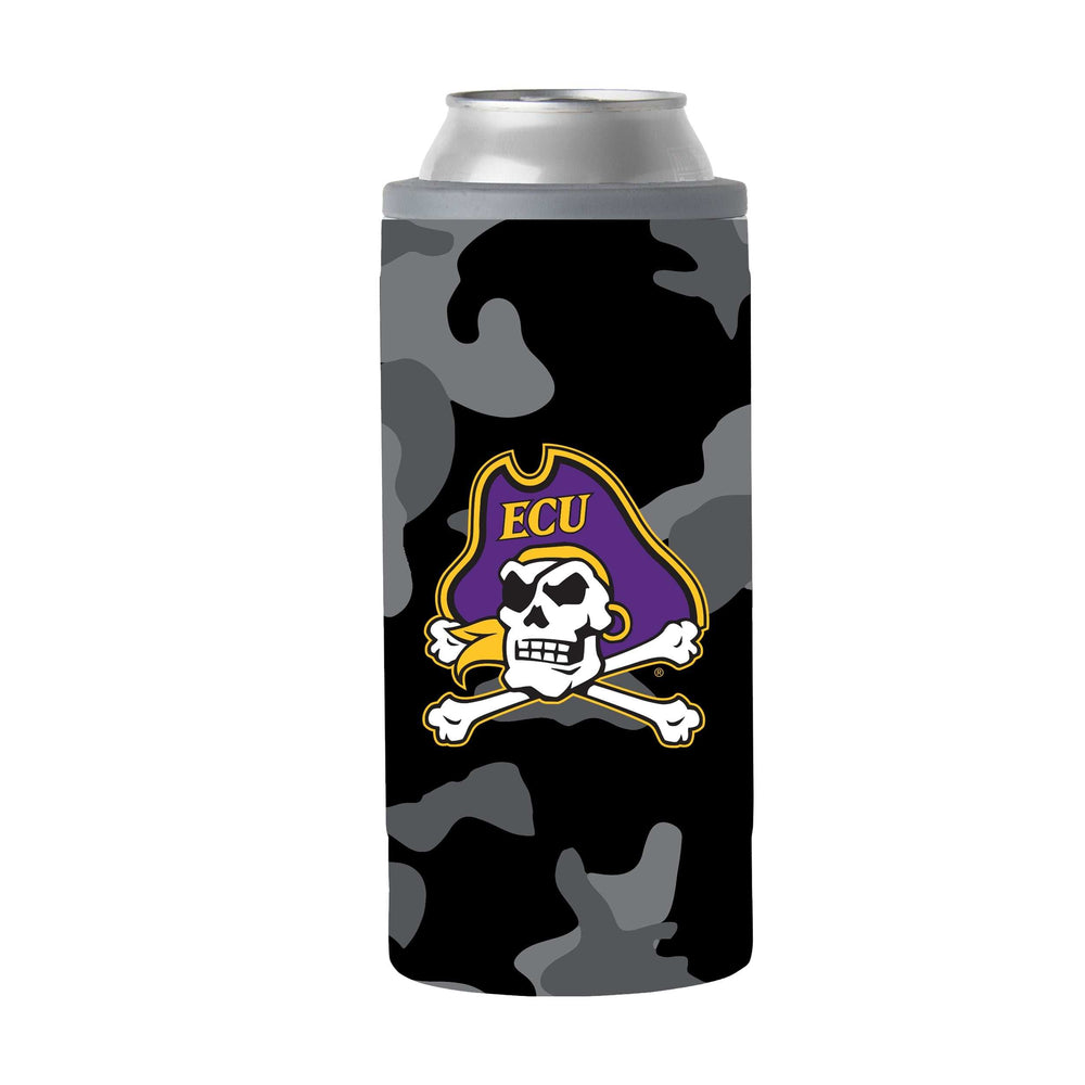 East Carolina Black Camo 12oz Slim Can Coolie - Logo Brands - Flyclothing LLC