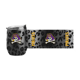 East Carolina Leopard 16oz Black Powdercoat Curved Beverage - Logo Brands - Flyclothing LLC
