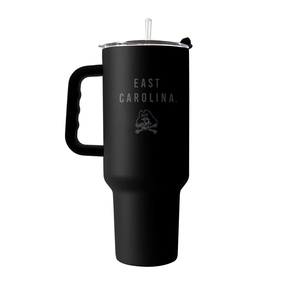 East Carolina 40oz Black Tonal Powder Coat Tumbler - Logo Brands - Flyclothing LLC