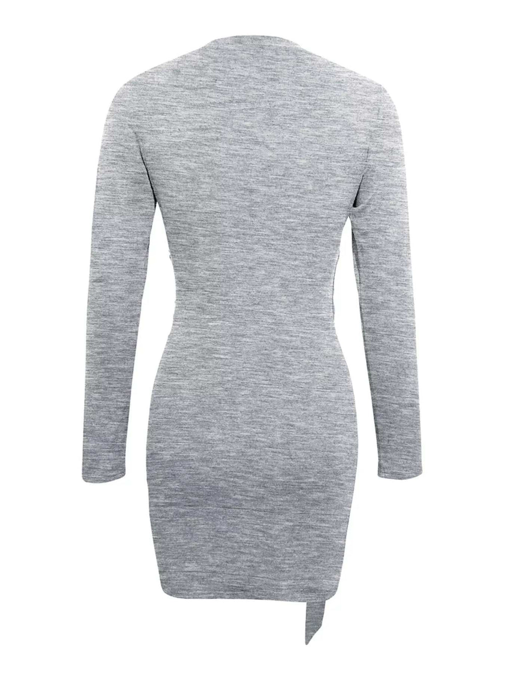 Round Neck Long Sleeve Bodycon Dress - Trendsi - Flyclothing LLC
