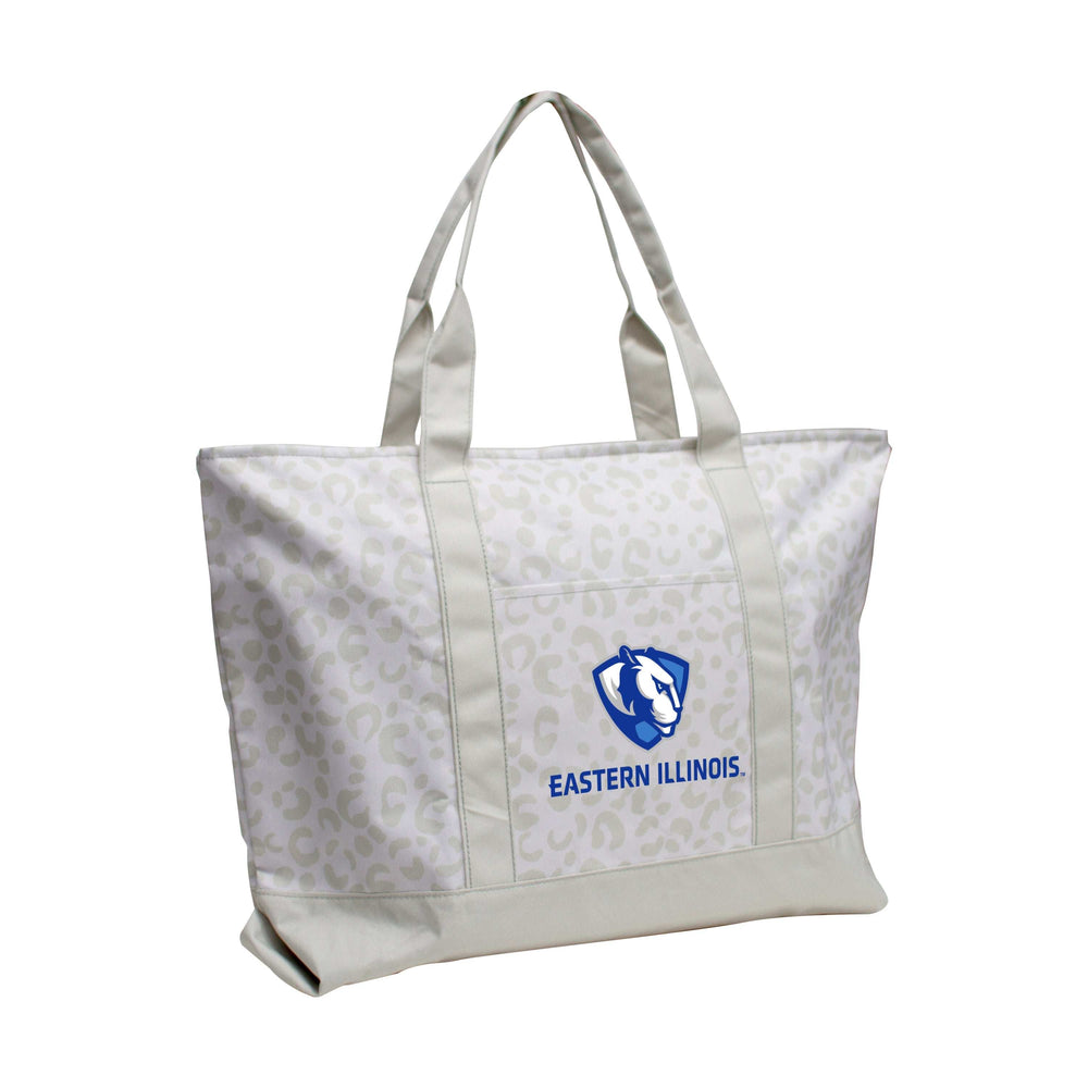 Eastern Illinois Leopard Pattern Tote - Logo Brands - Flyclothing LLC