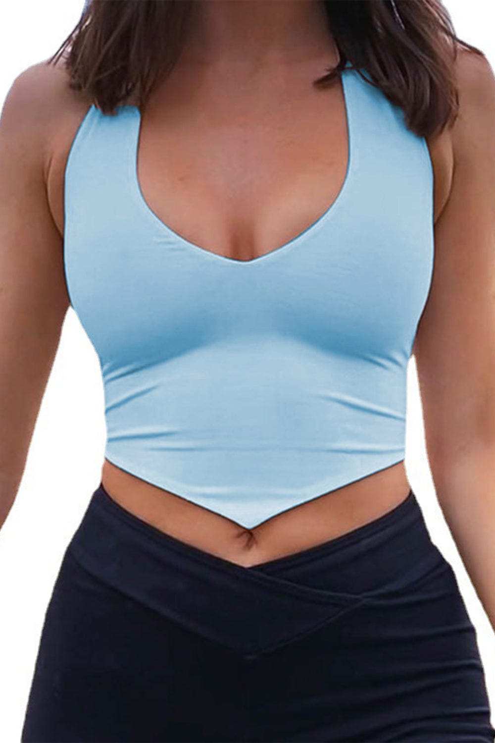 Backless Lace-Up Halter Neck Cami - Trendsi - Flyclothing LLC