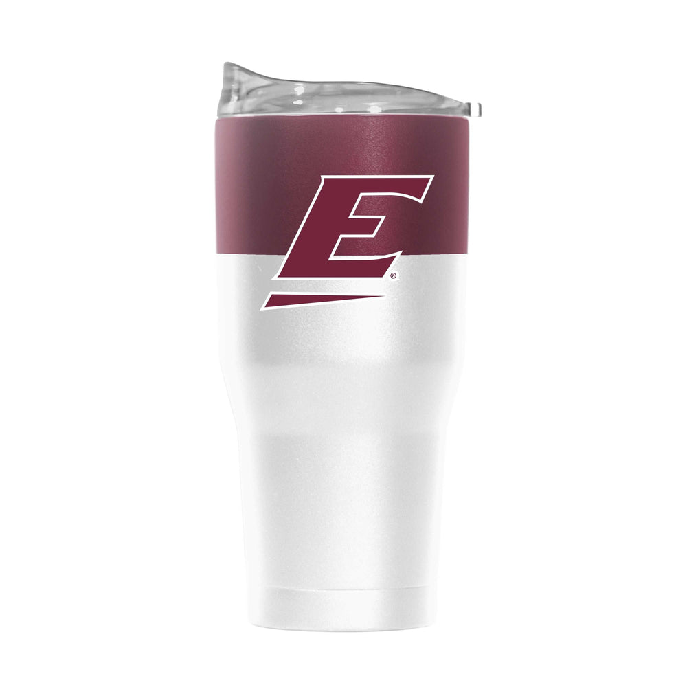 Eastern Kentucky 30oz Colorblock White Powder Coat Tumbler - Logo Brands - Flyclothing LLC