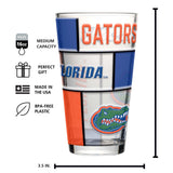 Florida 16oz Quilted Stained Pint Glass - Logo Brands - Flyclothing LLC