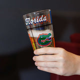 Florida 16oz Quilted Stained Pint Glass - Logo Brands - Flyclothing LLC