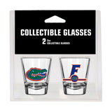 Florida Campus Colors 2oz Letterman Shot Glass 2 Pack - Logo Brands - Flyclothing LLC