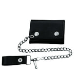 Mini Black Trifold Biker Chain Wallet - Unik Just for Bikers - Flyclothing LLC