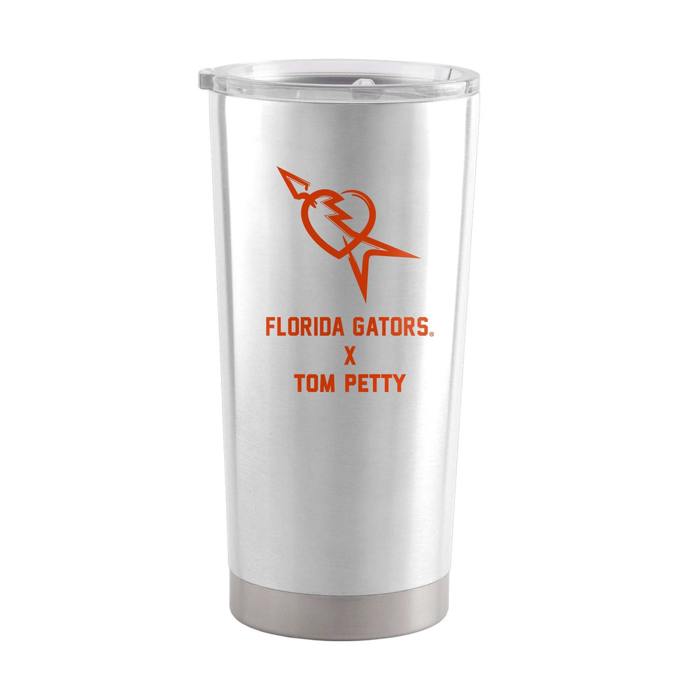 Florida / Tom Petty CoBrand White 20oz Stainless Tumbler - Logo Brands - Flyclothing LLC