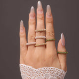 18K Gold-Plated Inlaid Zircon Ring - Trendsi - Flyclothing LLC