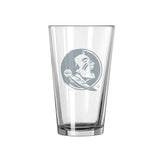 FL State 16oz Frost Pint Glass - Logo Brands - Flyclothing LLC