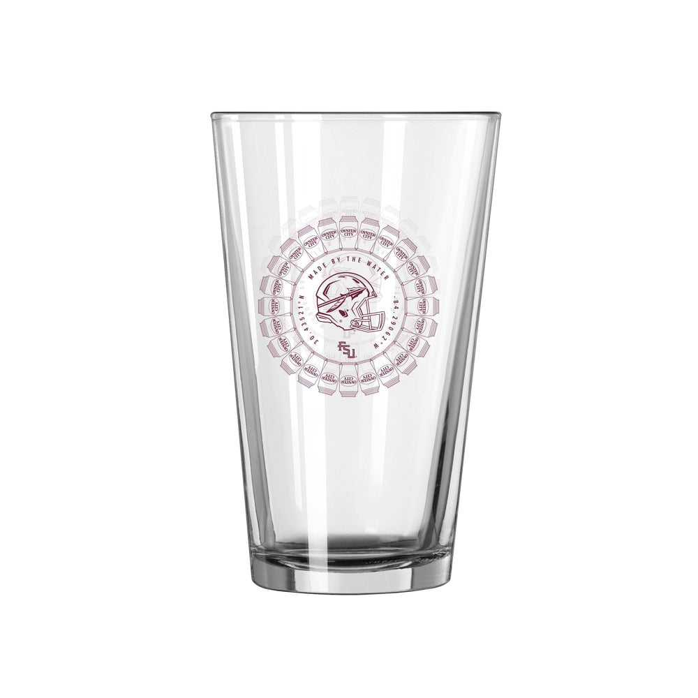FL State Oyster City 16oz Pint Glass - Logo Brands - Flyclothing LLC