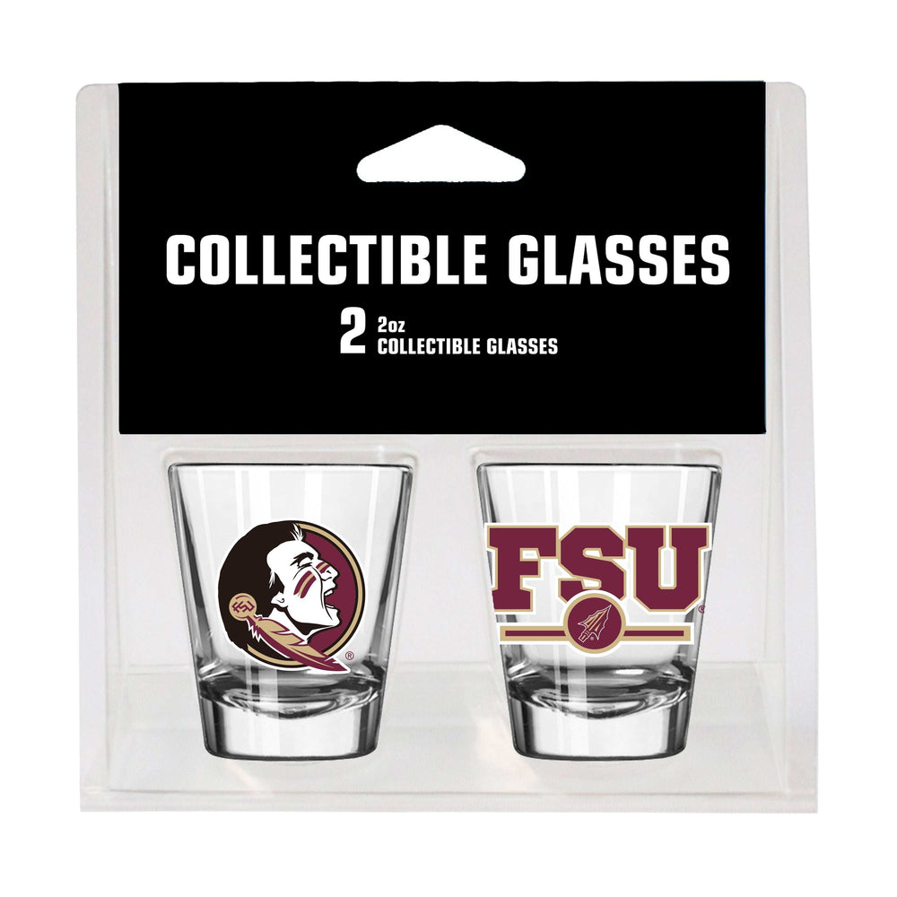 Florida State Campus Colors 2oz Letterman Shot Glass 2 Pack - Logo Brands - Flyclothing LLC