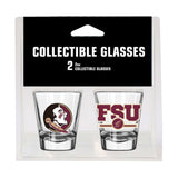 Florida State Campus Colors 2oz Letterman Shot Glass 2 Pack - Logo Brands - Flyclothing LLC