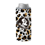 FL State 12oz Neutral Leopard Slim Can Coolie - Logo Brands - Flyclothing LLC