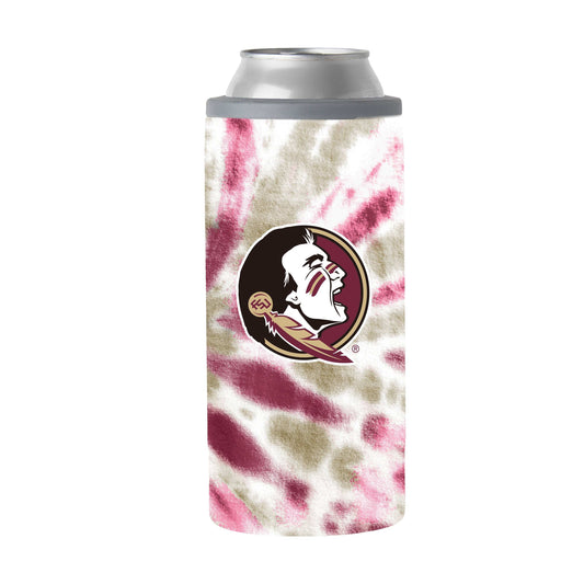 FL State 12oz Tie Dye Slim Can Coolie - Logo Brands - Flyclothing LLC
