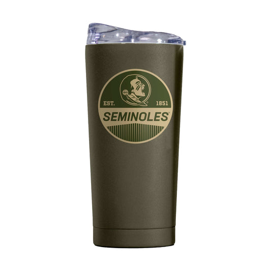 FL State 20oz Badge Powder Coat Tumbler - Logo Brands - Flyclothing LLC