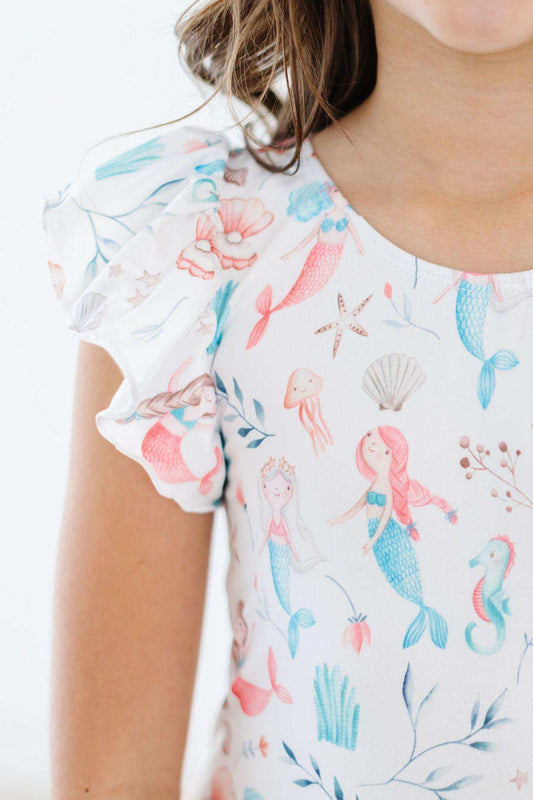 Mermaid Friends S/S Flutter Sleeve Leotard - Mila & Rose ® - Flyclothing LLC