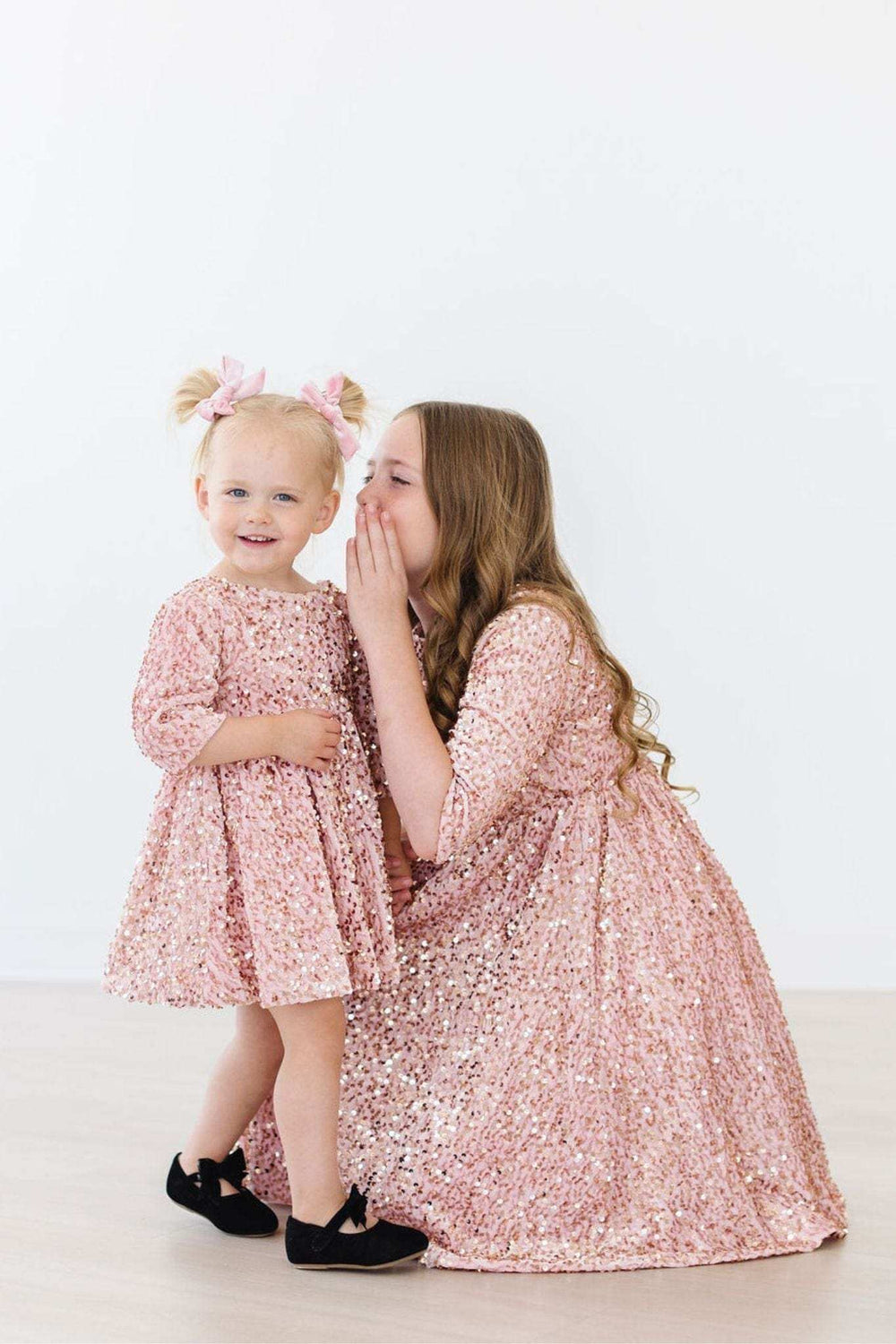 Rose Gold Velvet Sequin Dress - Mila & Rose ® - Flyclothing LLC