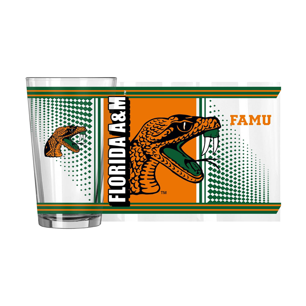 Florida A&M 16oz Hero Pint Glass - Logo Brands - Flyclothing LLC