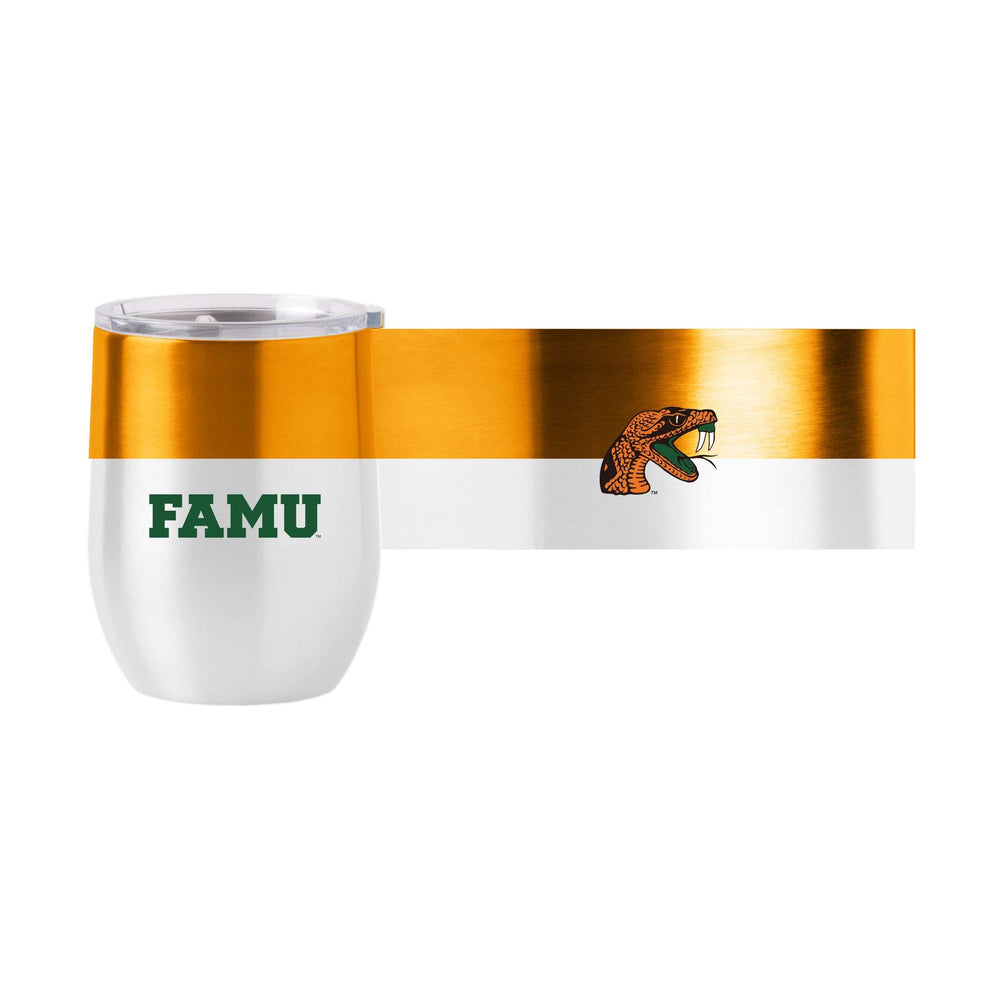 Florida A&M Colorblock 16oz Stainless Curved Beverage - Logo Brands - Flyclothing LLC