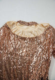Backless Sequin Mock Neck Long Sleeve Mini Dress - Trendsi - Flyclothing LLC