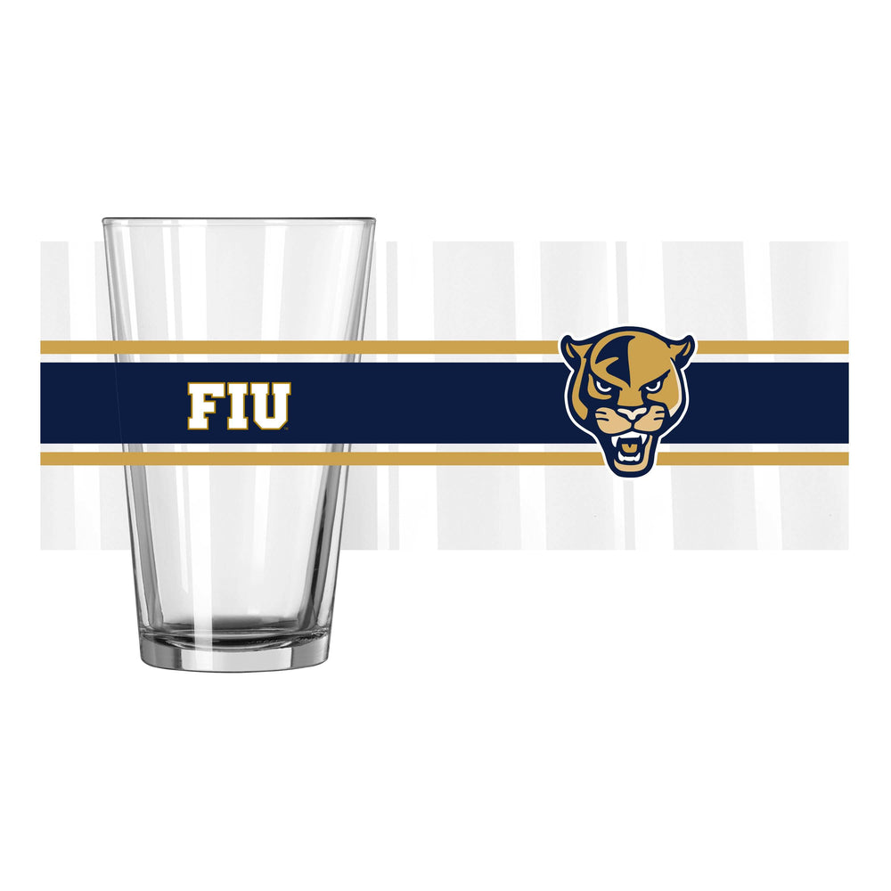 Florida International 16oz Stripe Pint Glass - Logo Brands - Flyclothing LLC