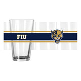 Florida International 16oz Stripe Pint Glass - Logo Brands - Flyclothing LLC