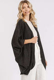 Mittoshop Open Front Batwing Sleeve Cardigan - Trendsi - Flyclothing LLC