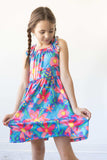 Springing Around Ruffle Cross Back Dress - Mila & Rose ® - Flyclothing LLC