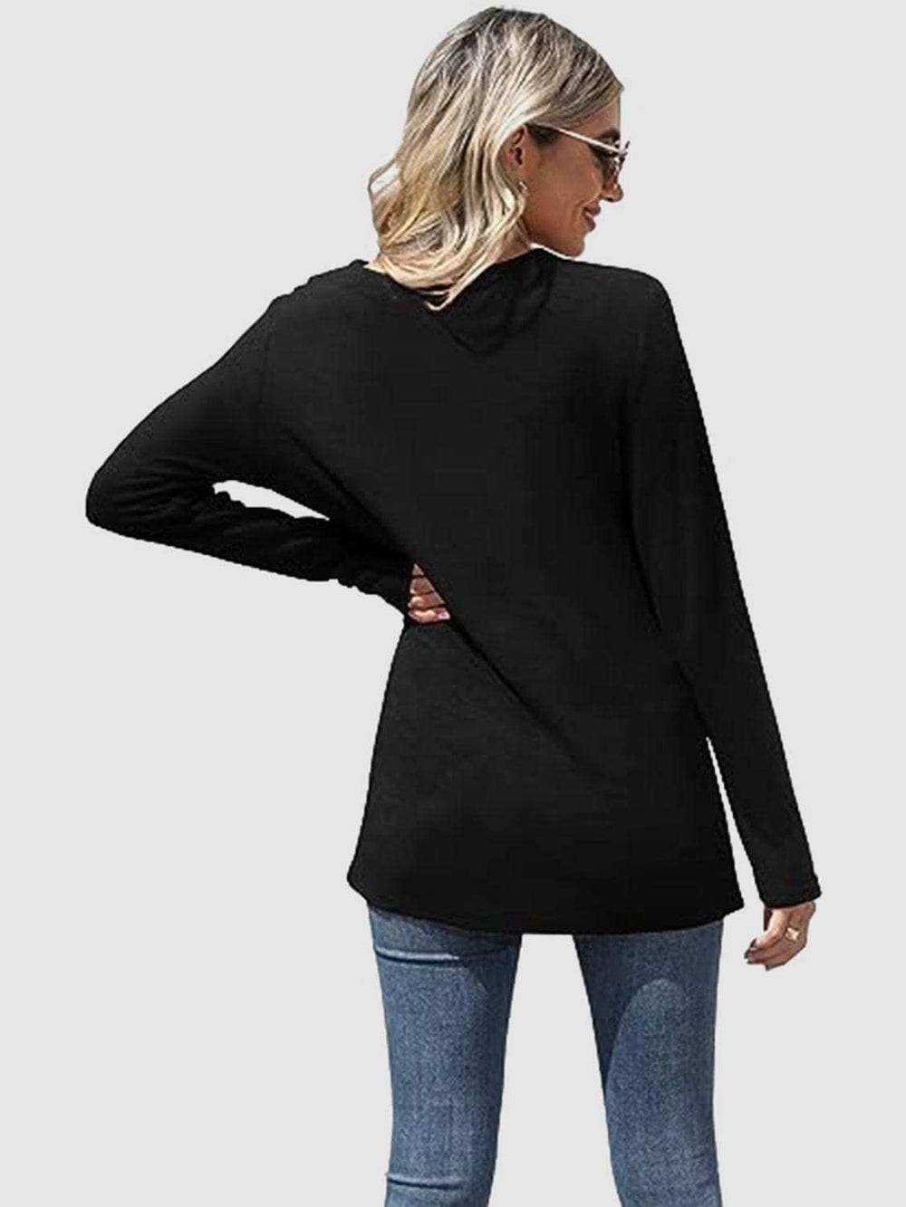 Lace Detail V-Neck Long Sleeve T-Shirt - Trendsi - Flyclothing LLC
