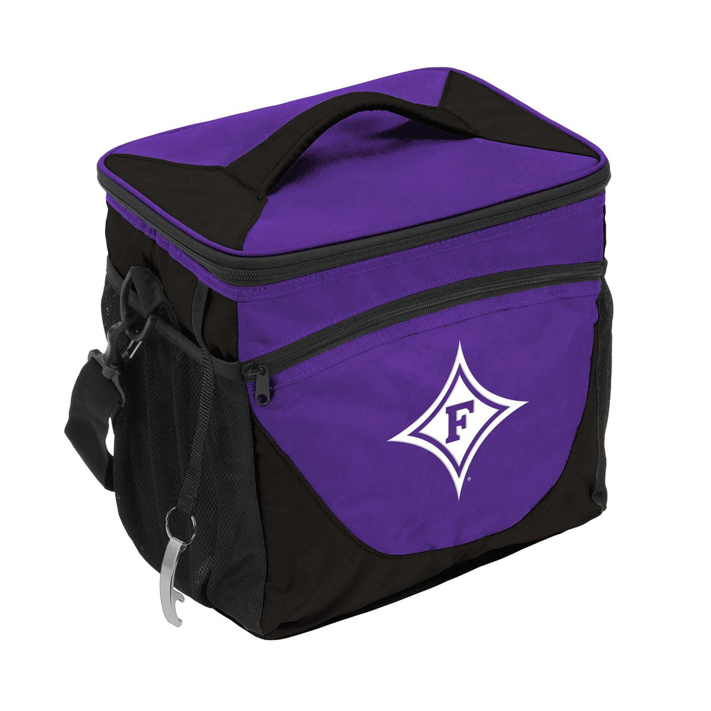 Furman University Purple 24 can cooler f/ Primary Logo - Logo Brands - Flyclothing LLC