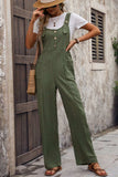 Textured Pocketed Wide Strap Overalls - Trendsi - Flyclothing LLC