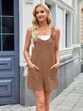 Lovelet Knotted Wide Strap Scoop Neck Overalls - Trendsi - Flyclothing LLC
