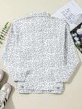 Leopard Button Up Long Sleeve Denim Jacket - Trendsi - Flyclothing LLC