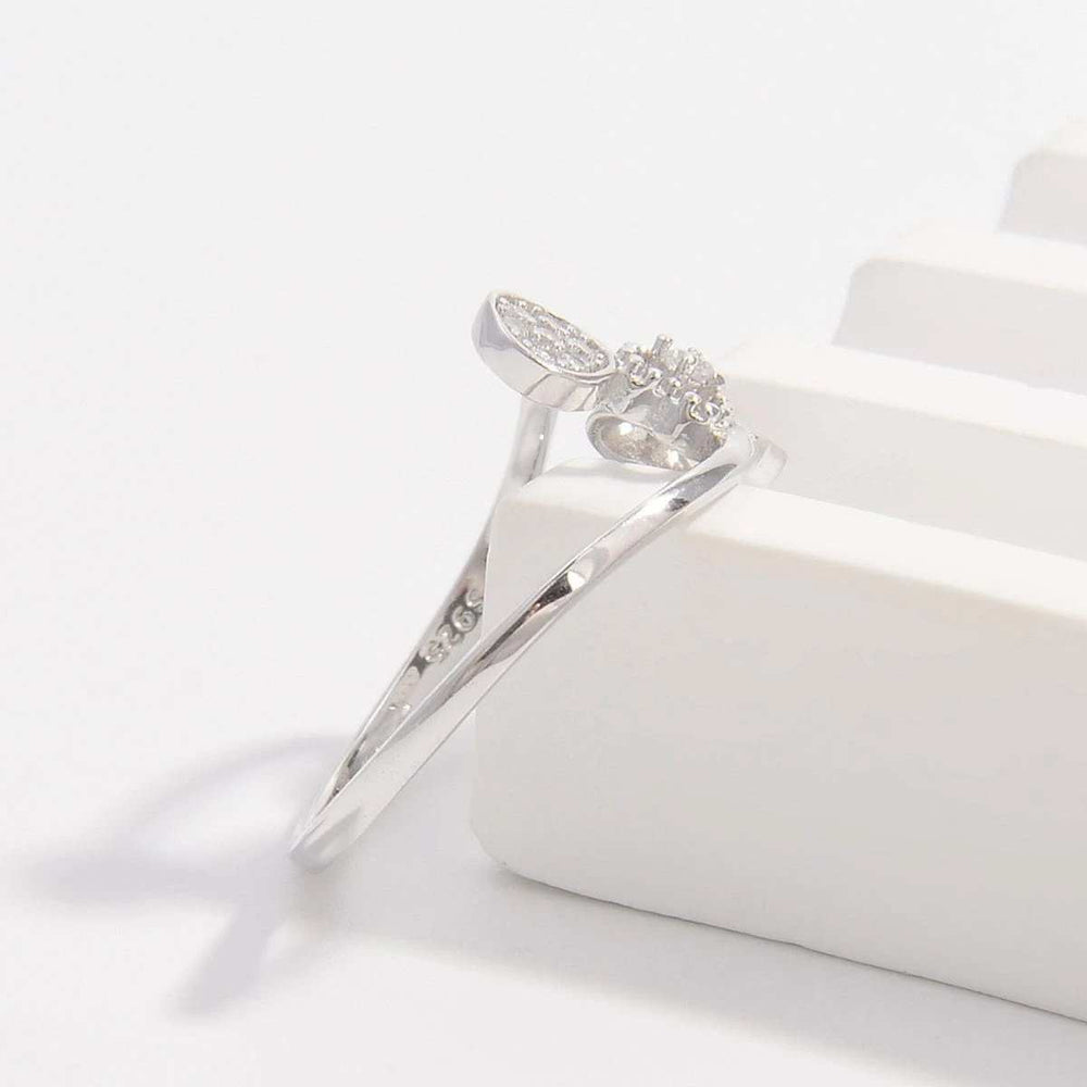 925 Sterling Silver Inlaid Zircon Ring - Trendsi - Flyclothing LLC
