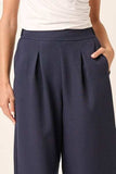 Mittoshop Inverted Pleat Detail Wide Leg Pants - Trendsi - Flyclothing LLC