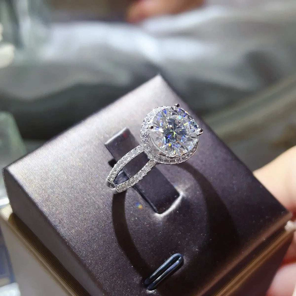 2 Carat 925 Sterling Silver Moissanite Ring - Trendsi - Flyclothing LLC