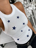 Full Size Star Round Neck Tank - Trendsi - Flyclothing LLC