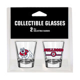 Fresno State Campus Colors 2oz Letterman Shot Glass 2 Pack - Logo Brands - Flyclothing LLC